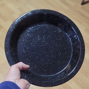 Cinsa~Black Speckled Pie Pans~ set of 4